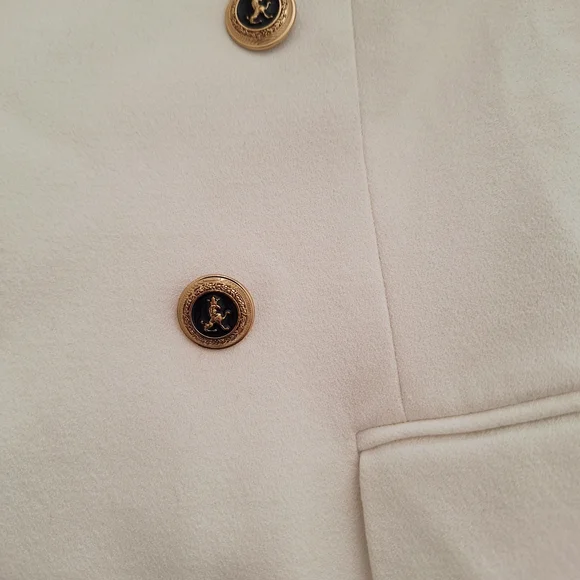 Zara Women's Cream Double-Breasted Blazer - Picture 3 of 7